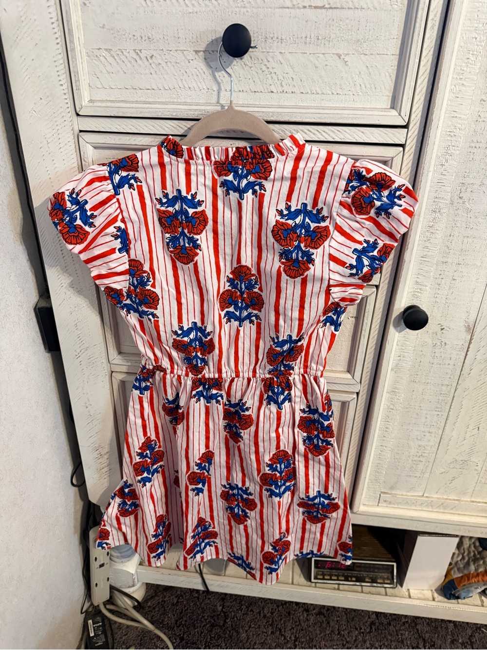 J. Crew Red, White & Blue Striped Floral Mini Dress - Picture 3 of 4